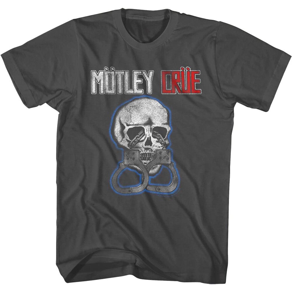 Motley Crue Skull Handcuffs Men s T Shirt Shout at the Devil Album Heavy Metal M