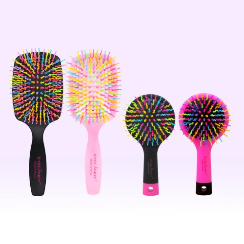 Rainbow Volume S Paddle Brush Set (Paddle + Medium) light purple