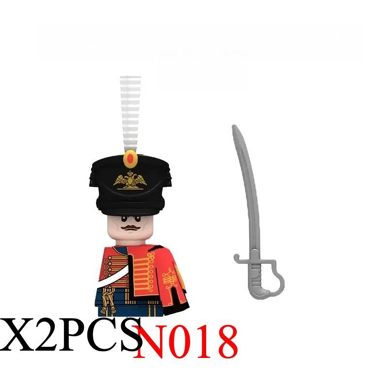 Medieval Napoleonic War Soldiers Figures Military MOC Building Block Knights British French Fusilier Rifles Weapon Kids Toy B08
