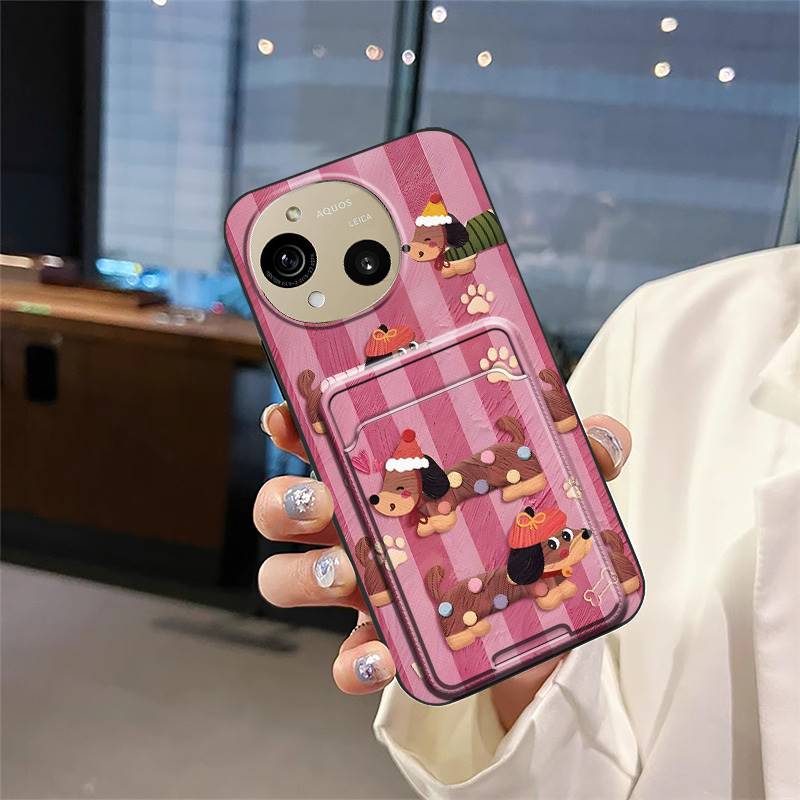 Cartoon Durable Phone Case For Sharp Aquos R10/SH-51F Shockproof Soft case Fashion Design Card sleeve Anti-knock Cute