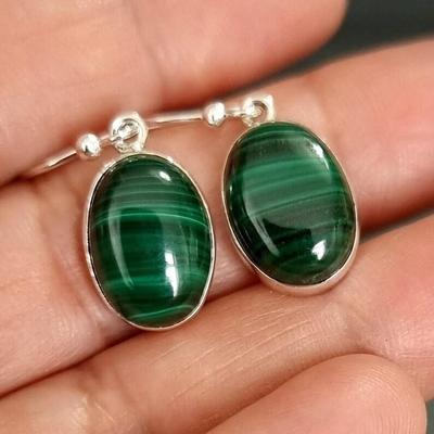 Malachite Gemstone Solid 925 Sterling Silver Earring, Handmade Jewelry, Bezel Earring, Designer Earring, Gift For Mom