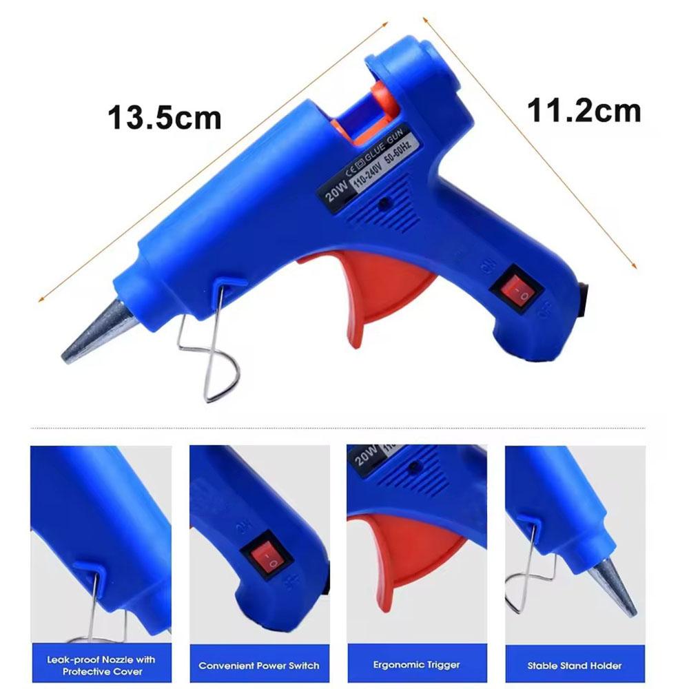 20W Hot Melt Glue Gun DIY Household Industrial Mini Guns Heat Temperature Electric Thermal Repair Tool For Use In 7mm Glue Bars