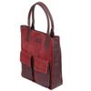 Large Suede Shopper Bag Vezze Tasca Burgundy