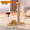 Durable Solid Wood Sisal Cat Scratching Post & Toy - Self-Entertainment and Boredom Relief for Cats