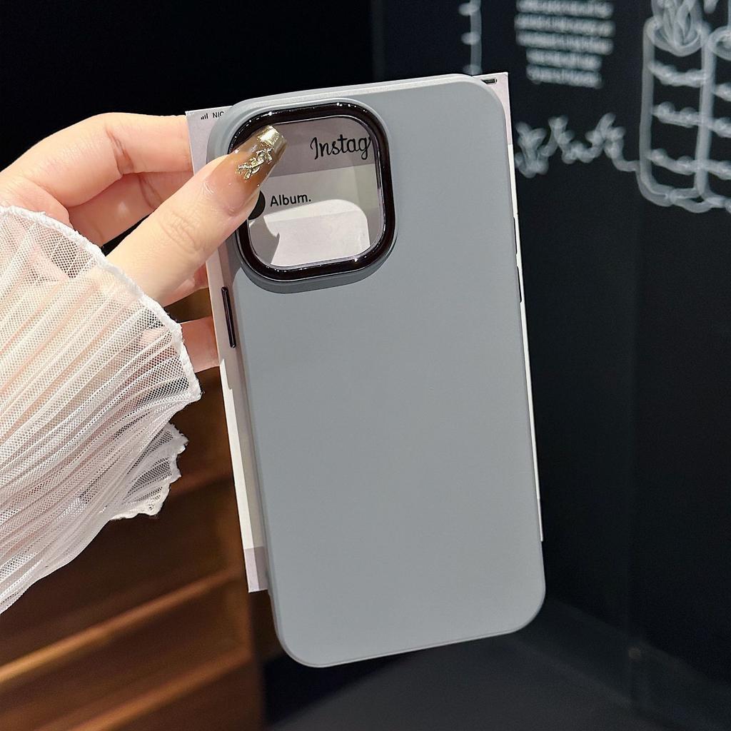 New Liquid Silicone Mobile Phone Case Electroplating Lens Apple 15PRO Creative Protective Case iPhone14PRO Suitable