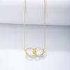 Mlluki 925 Sterling Silver 14K Gold Plated Irregular Twisted Pendant Necklace for Women