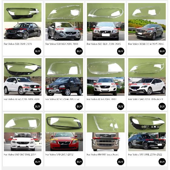 For Volvo XC90 2004-2013 Car Accessories Transparent Lampshade Headlamp Cover Lamp Shade Headlight Shell Lens Plexiglass