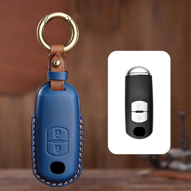 Key Case for Car Genuine Leather Protector For Mazda 2 3 6 Atenza Axela Demio CX-5 CX5 CX-3 CX3 CX7 CX-7 CX-9 CX9 MX5 2 3 Key C