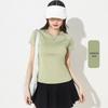 Women's Summer Sports Tops: Loose-Fit Short-Sleeve T-Shirts for Running, Fitness, Pilates, Yoga with Mesh Detailing