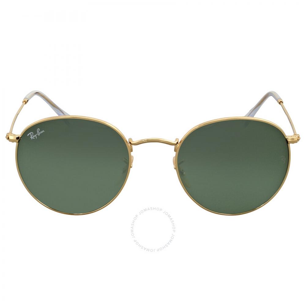 

Ray Ban Round Metal Green Classic Unisex Sunglasses RB3447 001 53
