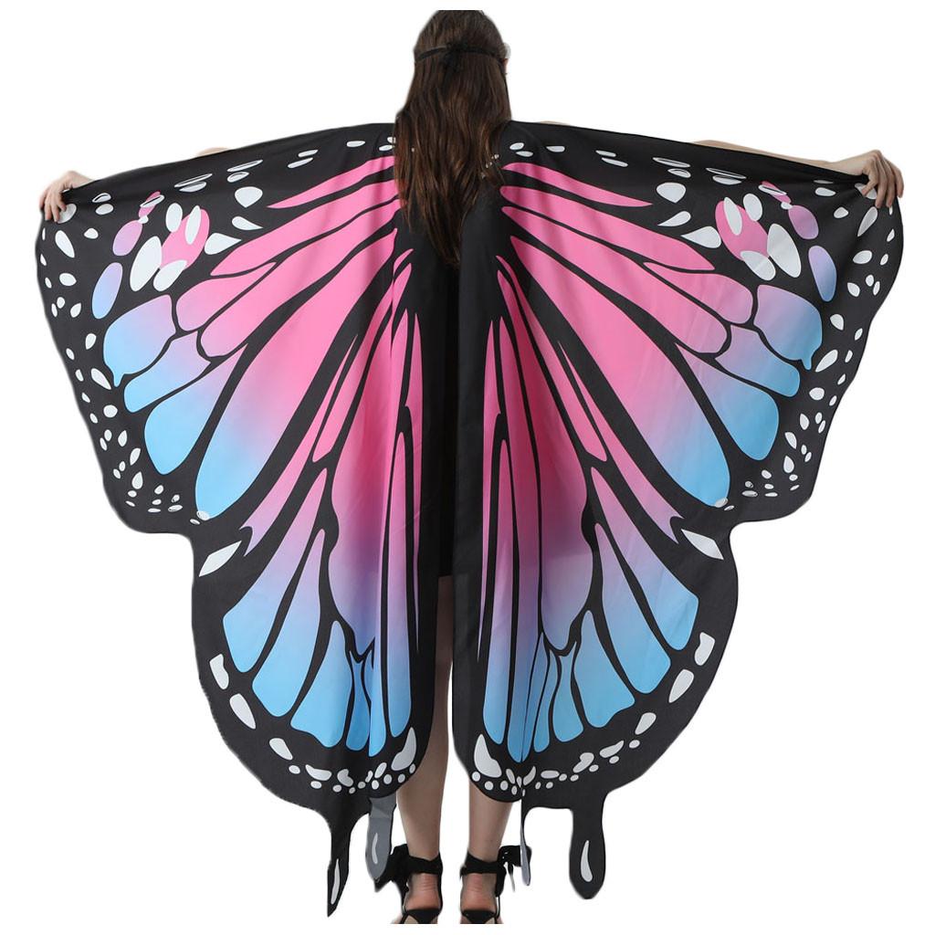 Women Butterfly Shawl Lady Cape Costume Accessory