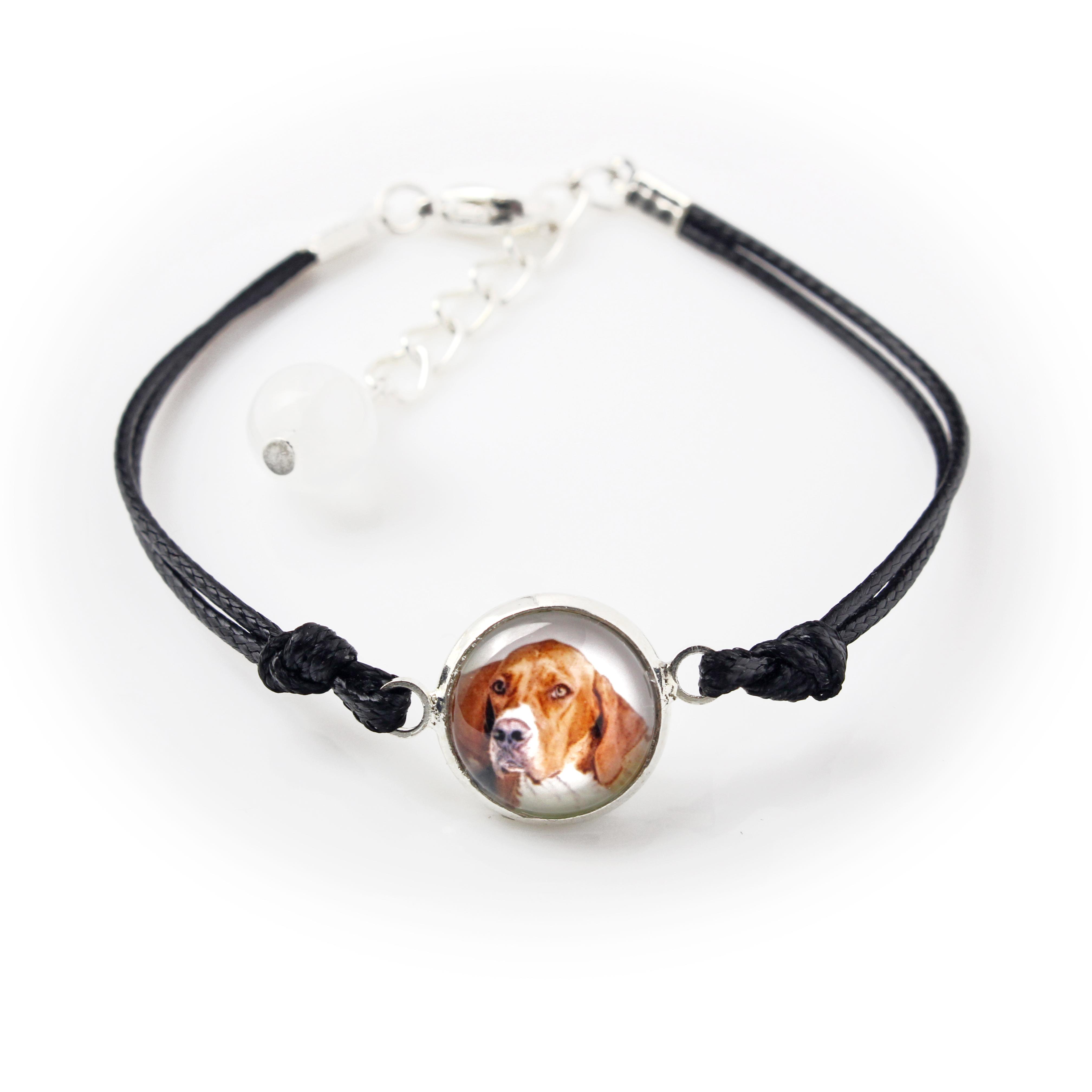 

English Pointer I - bracelet with your photo handmade, unique jewelry from the Art-Dog brand срібний