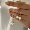 Necklace Jewelry Set Fashion Pearl Necklace Earrings Two-piece Set Temperament Ladies Niche High Sense