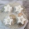 4pcs1-4 Stars Number Candle Holder Mold Ornaments Candle Holder Plaster DIY Silicone Moulds