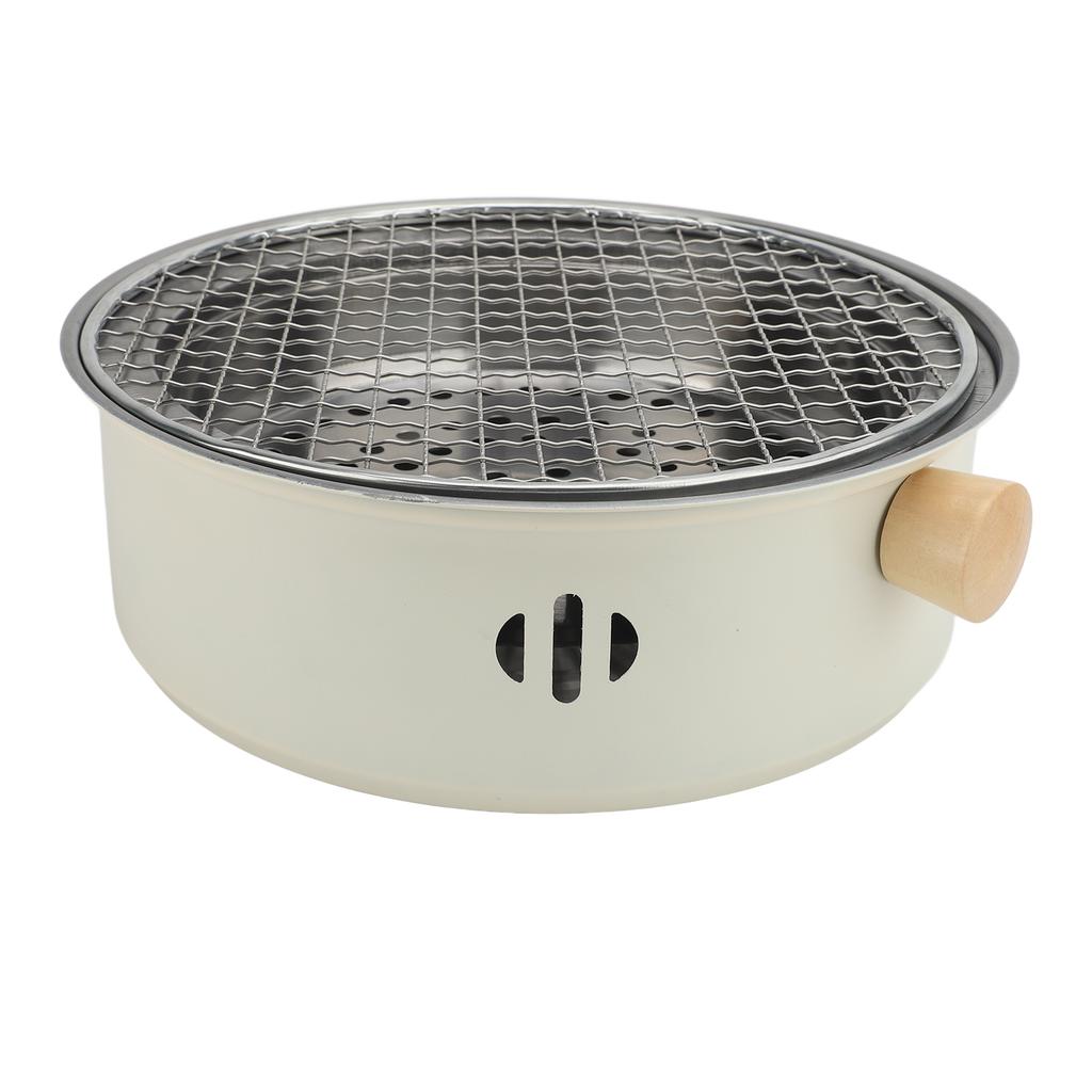 11.02in Charcoal BBQ Grill Round Portable Tabletop Barbecue Grill for for Outdoors Camping Picnic Indoor Cooking Tea