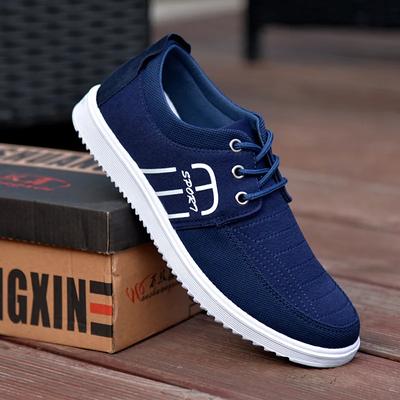 Men's Casual Shoes Breathable Canvas Shoes Lace Up Oxford Work Shoe Outdoor Non Slip Sneakers for Men Vulcanized Shoes Loafers