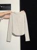 White Slim Fit Round Neck Long Sleeve Base Layer Top for Women - Autumn/Winter