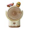Compact Silent Cartoon Desk Fan for Office & Dorm - Cute Portable Mini Fan