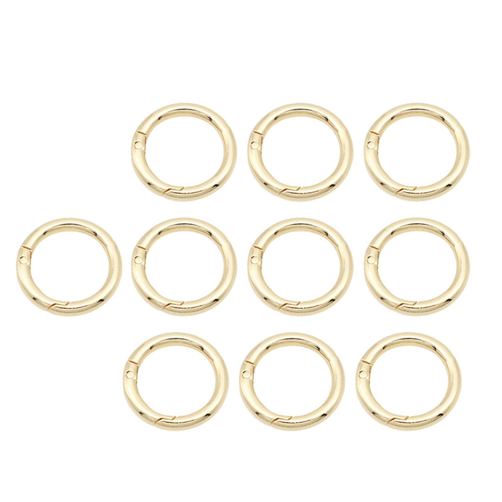 10 Pieces Spring Rings Carabiner Spring Keyring Buckle 0.75inch Zinc Alloy