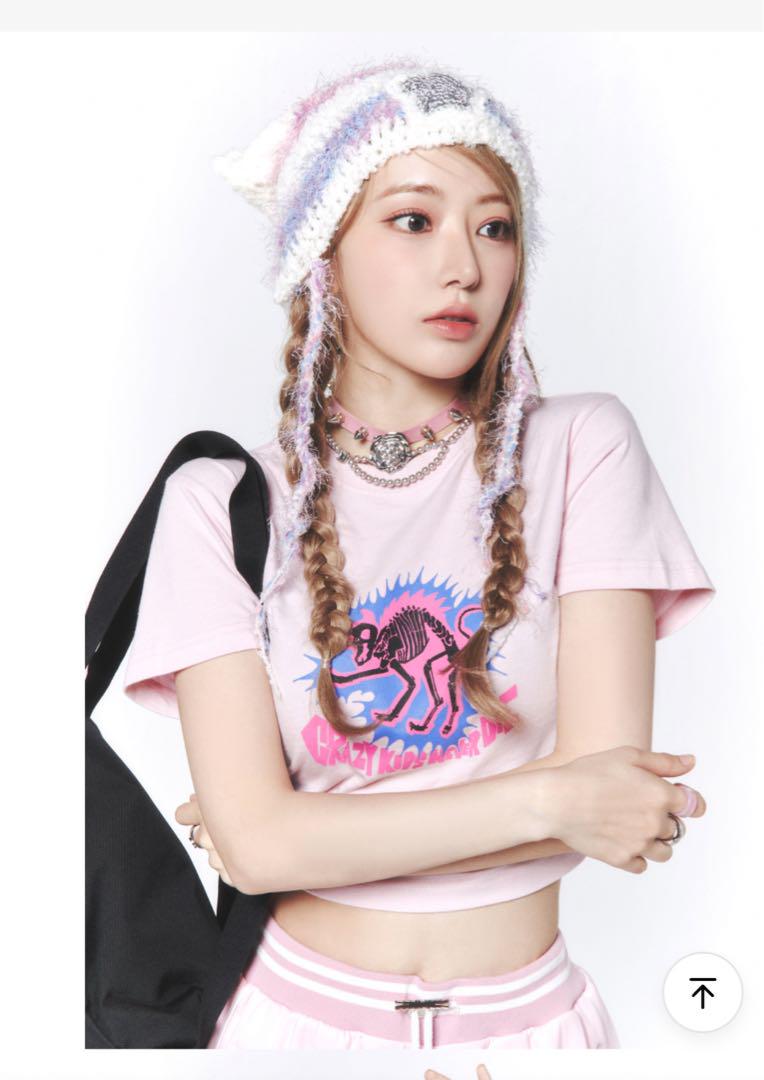 

[USED] LESSERAFIM CROCHET HAT SAKURA