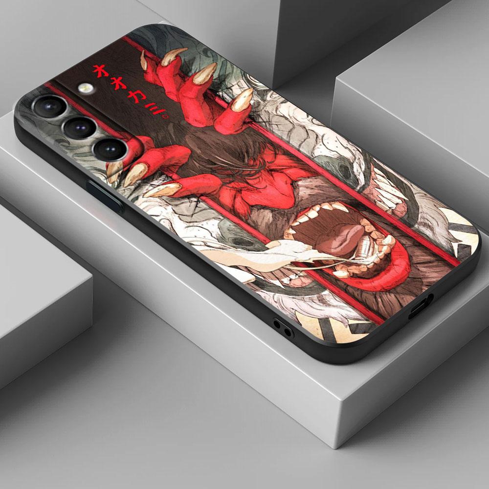 Samurai Ghost Hannya Ukiyo-E Mask Tattoo S25 Ultra Case For Samsung Galaxy S25 S24 S23 S20 S21 FE S22 Ultra S10 Plus Phone Cover