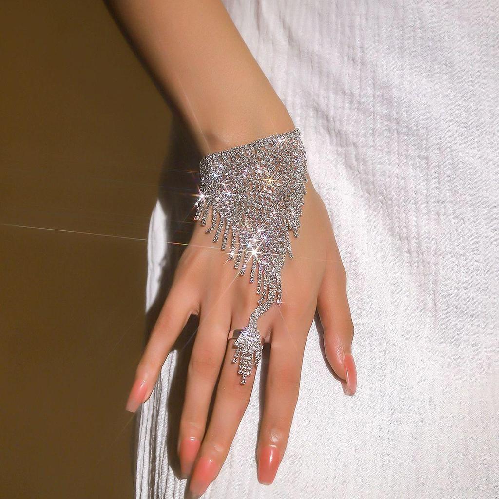 Townka Rhinestone Bracelet: Elegant Multilayer Design for Women, Perfect for Latin, Ballroom, or Belly Dance.