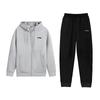 Minimalist Fashion Solid Color Cotton Comfortable Lightweight Soft Versatile Hooded Cardigan Sweatshirt Casual Sports Suit AWDVP41-1+AKLUAG3-4