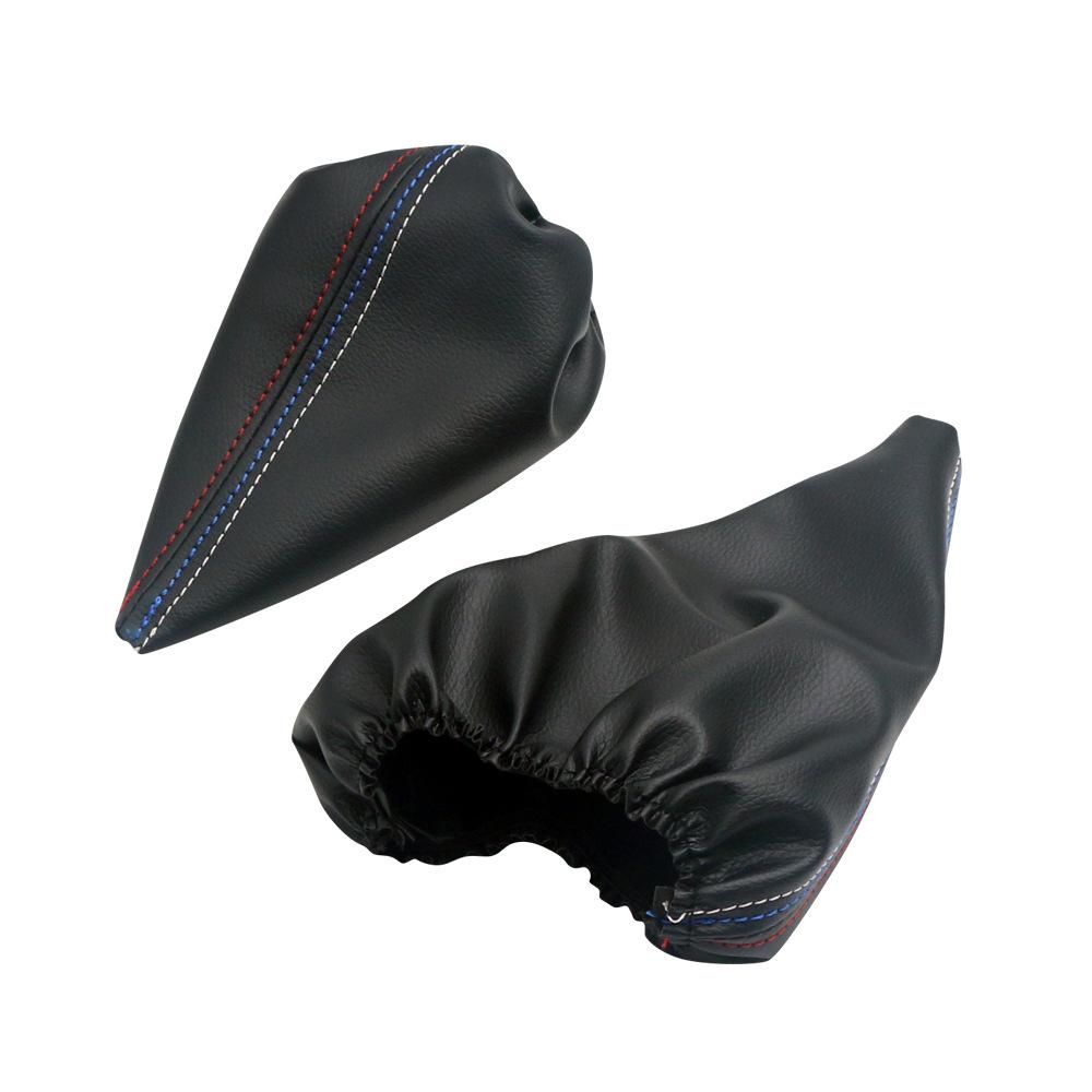 1 st Bil Växelspak Dammskydd Handboll Handbroms Växelspaksknopp Svart Läder Skyddskåpa För BMW 3-serien E36 E46 M3