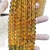Naturalne Cytrynowe Okrągłe Koraliki do Bransoletek DIY i Akcesoriów Biżuteryjnych, Półprodukt - Sznur Koralików