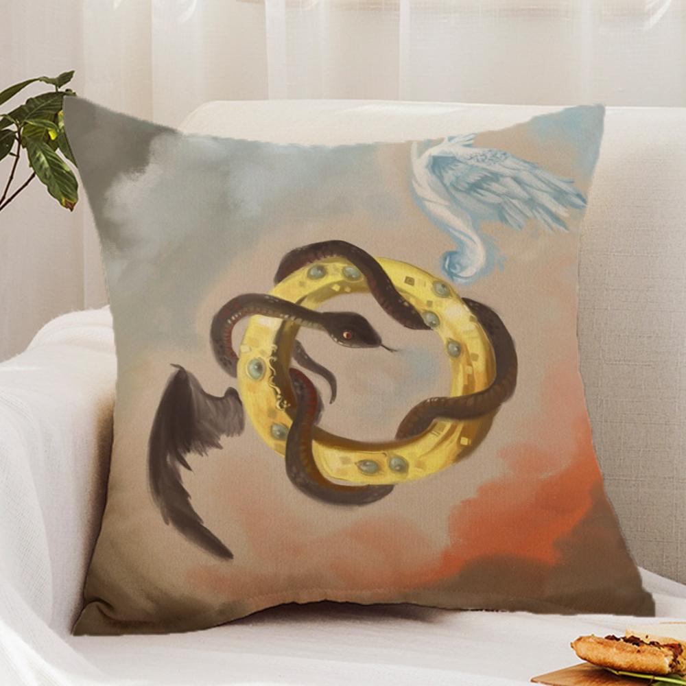 Tv G-Good O-Omens Cushion Cover Premium Comfort Reversible Pillow Cover - Dual - Use Design for Home & Car