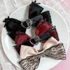 Elegant Bow 2000s Black Balletcore Hair Clip Elaborate Flat Clip Balletcore