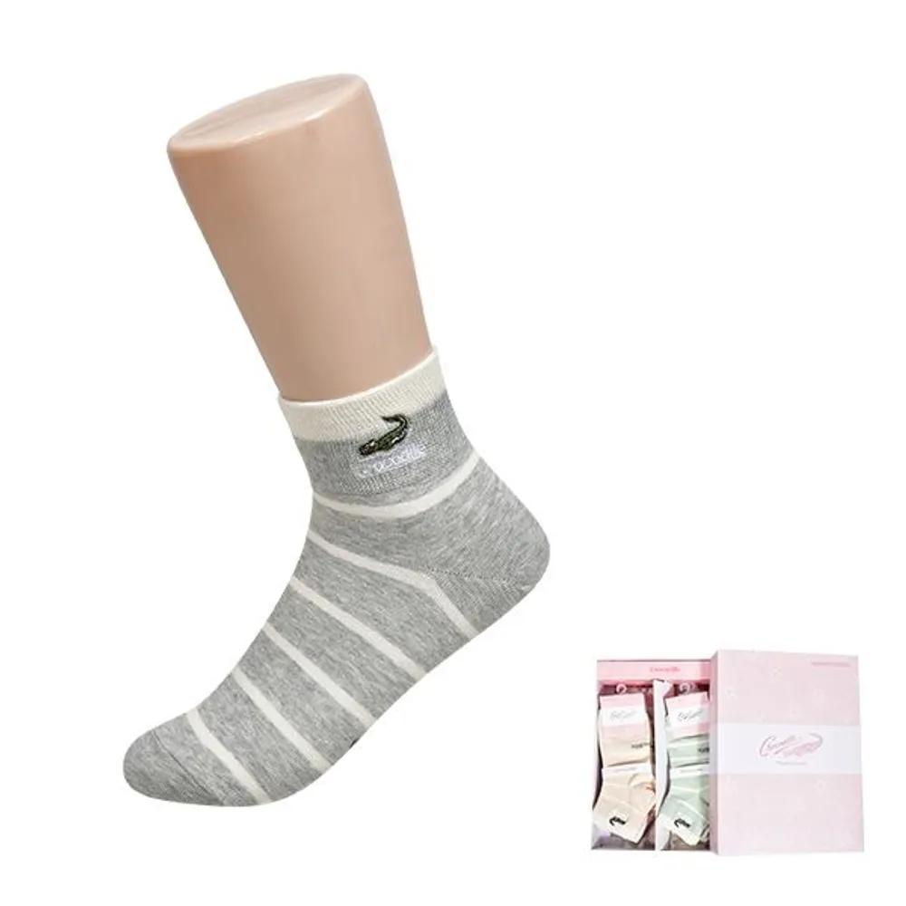 Crocodile Stylish Women s Ringle Ankle Socks 23~25cm - Random Shipping (5 Pairs)