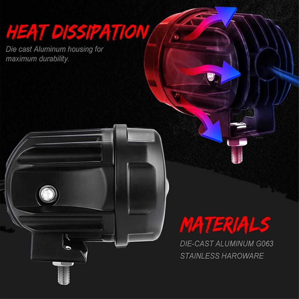 

Car Work Light Light Bar Round 1pcs 2 Pin 3inch Round 4000LM DC 10V-30V For SUV ATV LED Offroad Fog None Brand New China Mainland