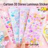 3D Luminous Gem Stickers - Cute DIY Waterproof Embossed Design for Kids' Phones