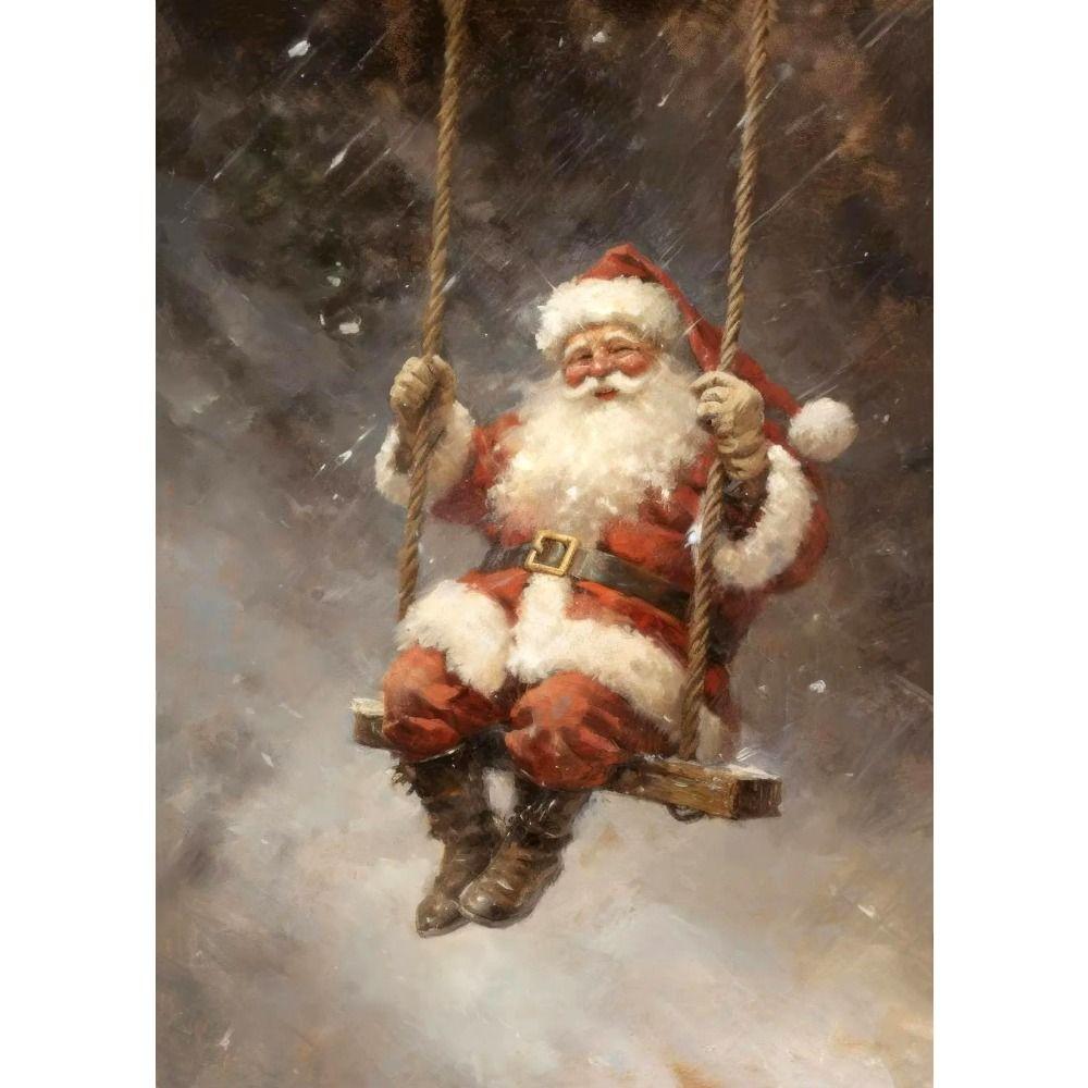 Vintage Christmas Metal Wall Decoration, Holiday Sticker Sign