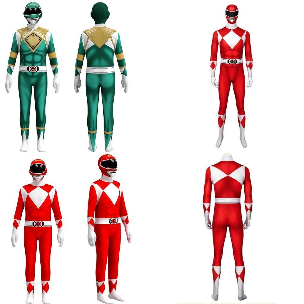 Dayanıklı Tulum ve Karakter Maskesi İçeren Çocuklar ve Yetişkinler İçin Ranger Kostümü**