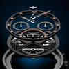 Luxury Mechanical Skeleton Tungsten 50M Water Sapphire Tungsten Black Men's Watch, Automatic/Hand-Wound, Steel, Resistant, Crystal, Strap, Luminous,