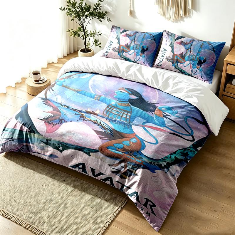Ensemble de housse de couette 3 pièces Avatar Ensemble de literie simple et moderne Tissu doux résistant aux plis Utilisation toutes saisons un cadeau parfait