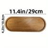 Japanese Acacia Wood Tray: Rectangular Plate, Fruit/Snack Dish, Oval Breadboard, Teacup Saucer