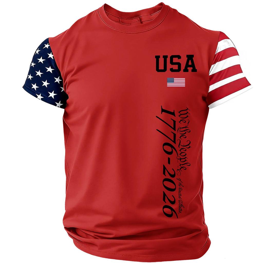 Men's Casual Round Neck Lightweight Breathable Short-Sleeve Top