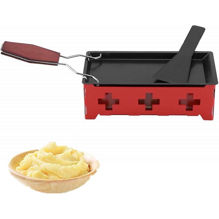 Сырная Ракелет Растягивающаяся Антипригарная Сырная Ростер Пекарский Лоток Железная Металлическая Гриль-Плита Аксессуары Плавщик Сыра - Пекарский Лоток+Красная Плита+Лопатка(# 1)