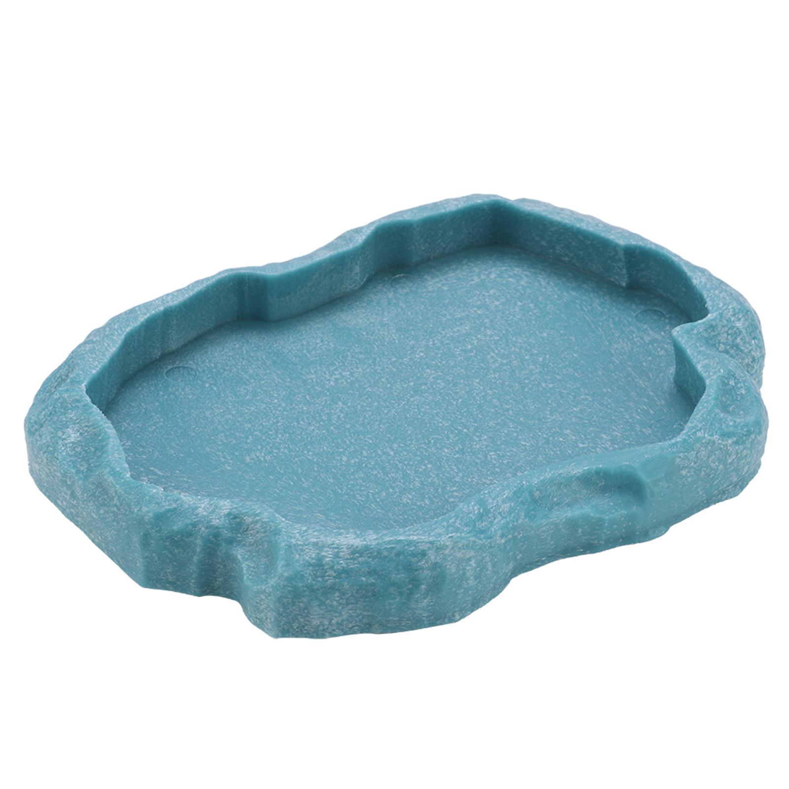 ABS Resin Reptile Rock Food and Water Dish Feeder Bowl for Tortoise Feeder Reptile Feeder Reptile Bowl