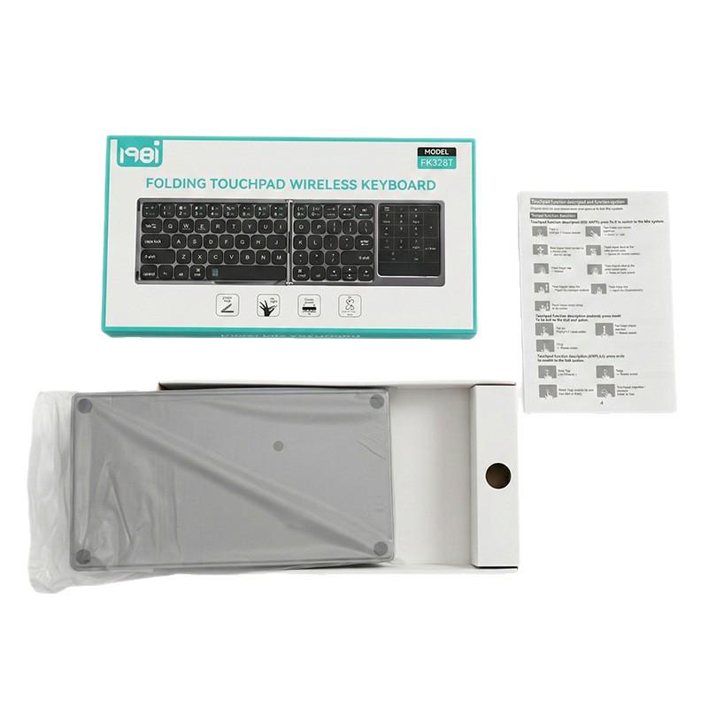 Folding Bluetooth Touchscreen Tablet & Phone Keyboard with Dual-Mode Compatibility
