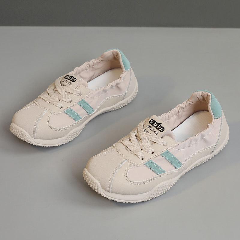 

K1511 new 2025 summer new sports and leisure shoes little white shoes breathable women s lace-up low help high 35