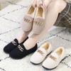 2025 Autumn/Winter Korean-Style Moccasins: Women's Indoor/Outdoor Shallow Cut Velvet Cotton Shoes