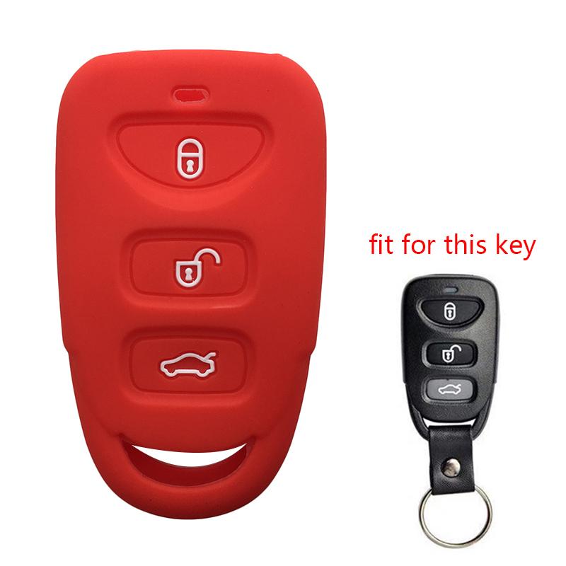 For Hyundai Santa Fe 2019 Silicone Key Cover for KIA Forte Soul Rio 3 Key Case for Hyundai SantaFe Santa Fe Car Key Cover Cap
