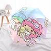 1pc Little Twin Stars Automatic Opening/Closing Umbrella - Portable Three-Fold Design with 8-Bone Iron Frame, Perfect for Outdoor Use, Festive Gifts,