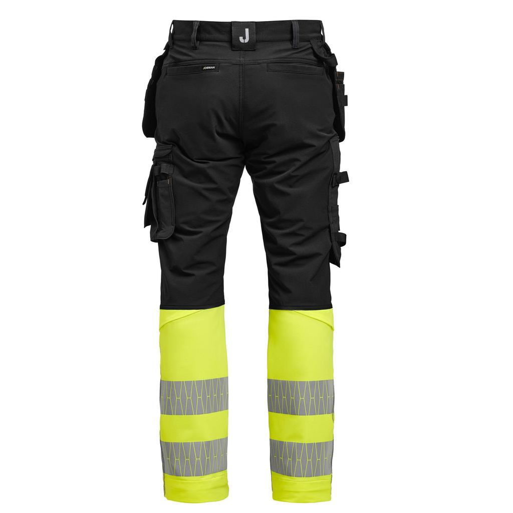 Jobman Mens Craftsman Stretch Hi-Vis Trousers