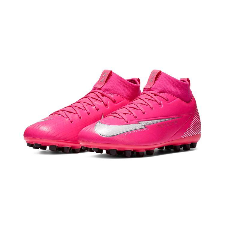 Nike Mercurial Superfly 7 Academy KM AG Comfortable Anti-Slip Durable Mid-Top Kids Football Shoes Kids Football Shoes Pink DB5610-611