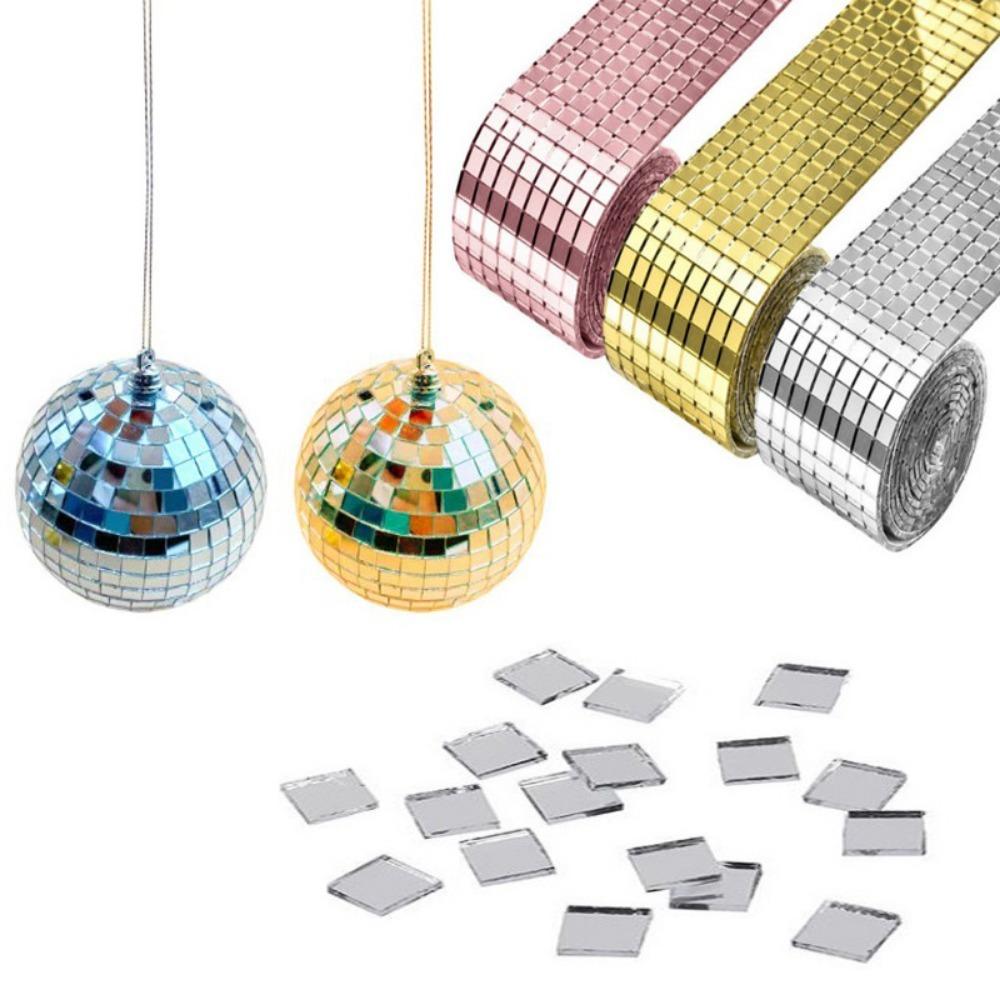 Self Adhesive Real Glass Craft Mini Square Mirrors Mosaic Tiles DIY Handmate Stickers for Home Bathroom Party Craft Decal Decor